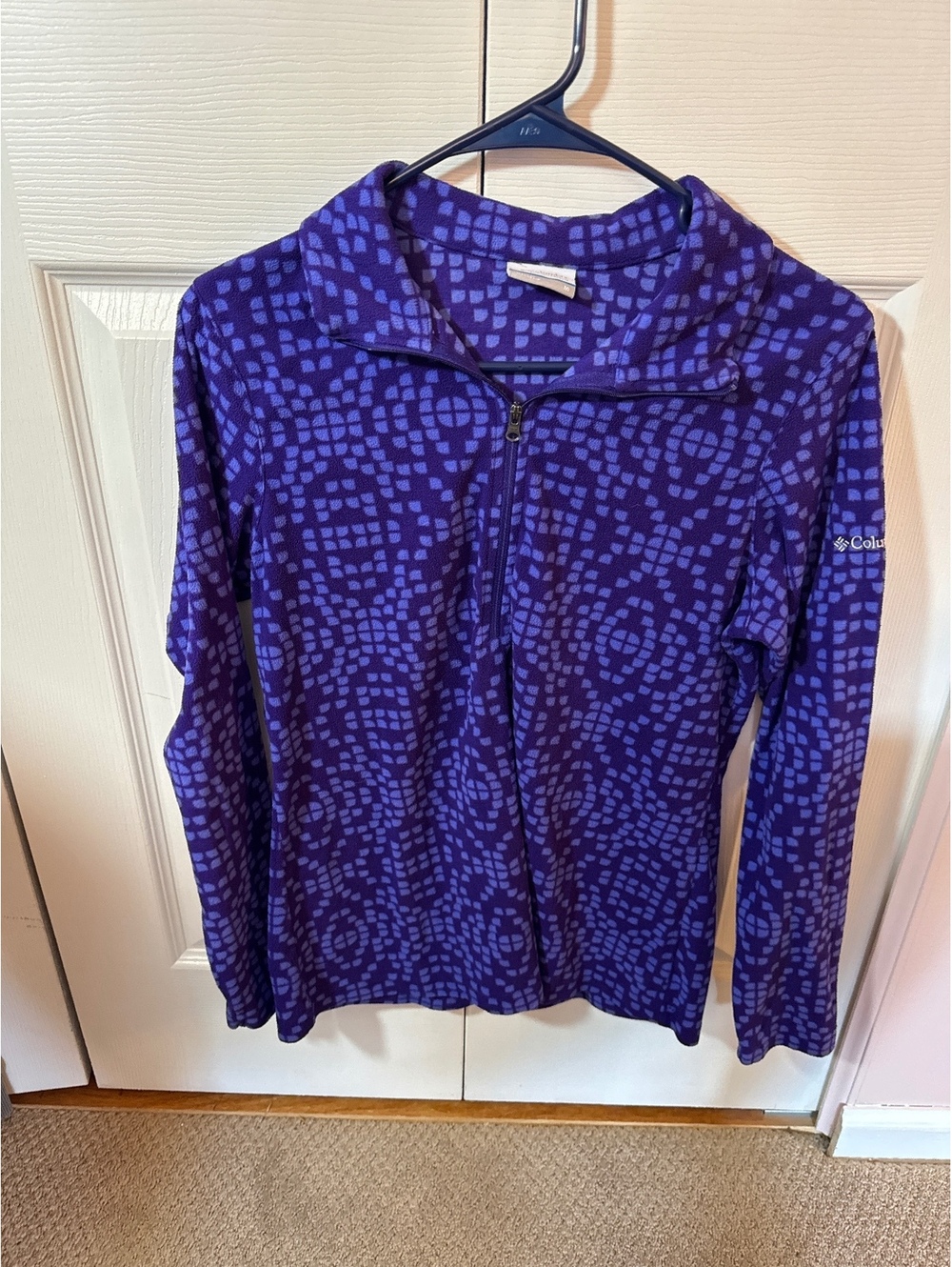 Columbia Sportswear Company Women's Medium Purple Patterned Fleece Jacket